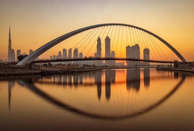 Φωτογραφία Sunrise at the Dubai Water Canal, Mohammed Shamaa