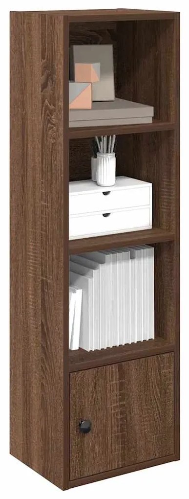 Βιβλιοθήκη Καφέ Δρυς 31x24x102 εκ. από Επεξεργασμένο Ξύλο