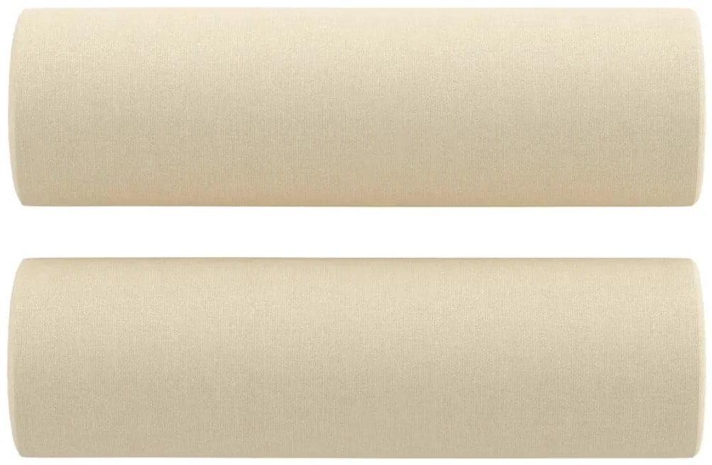 vidaXL Σετ Σαλονιού 3 Τεμαχίων Κρεμ από Ύφασμα Μικροϊνών με Μαξιλάρια