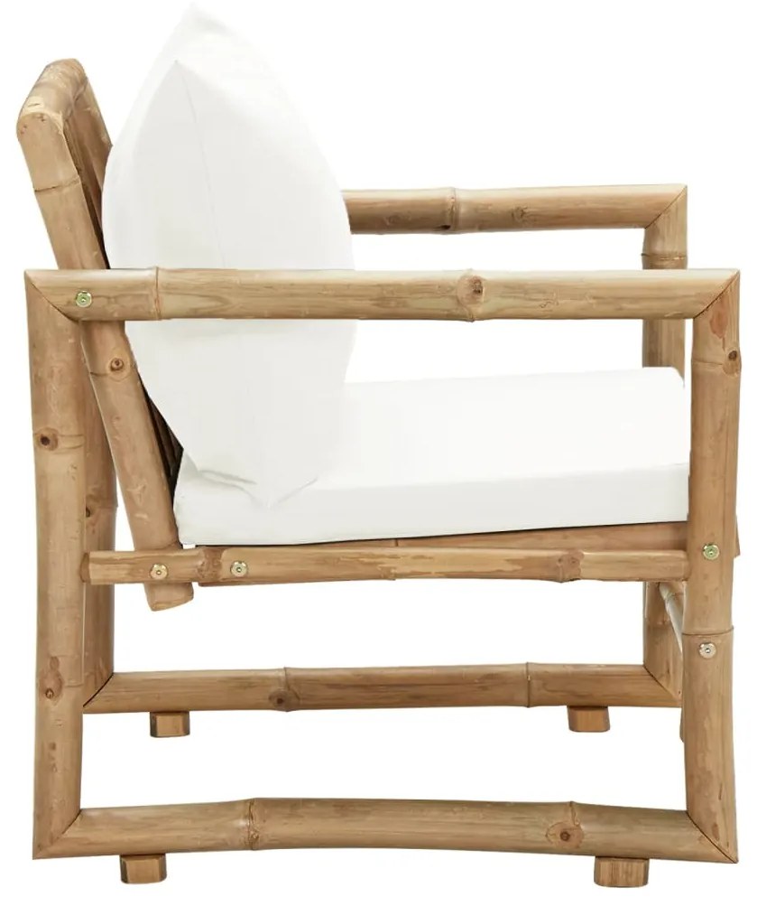 vidaXL Πολυθρόνες Εξωτερικού Χώρου 2 τεμ. από Μπαμπού με Μαξιλάρια