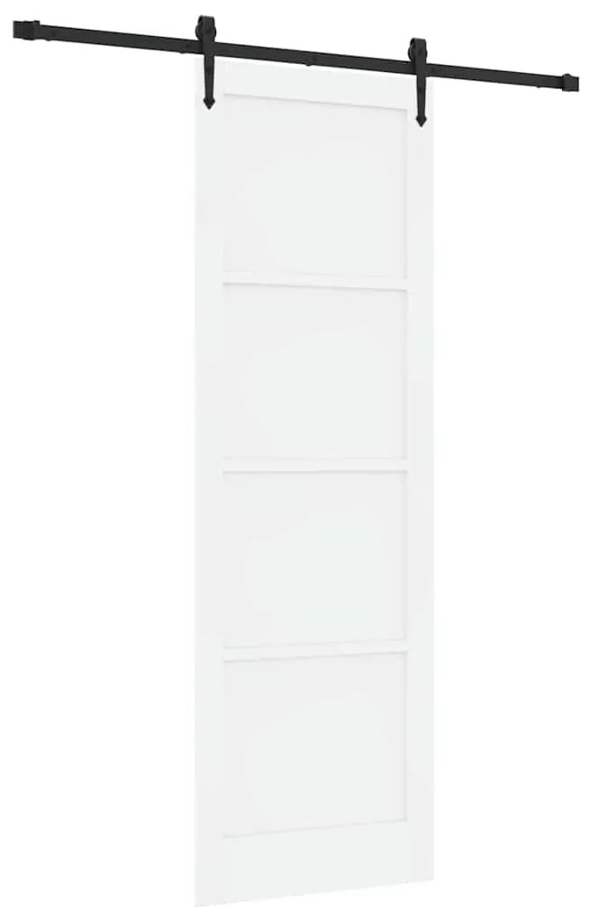 vidaXL Συρόμενη Πόρτα Λευκό και μαύρο 78 x 232 cm