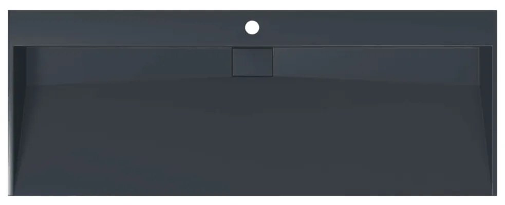 vidaXL Νιπτήρας Ανθρακί 120x46x11 εκ. Συνθετικός από Τεχνητό Μάρμαρο