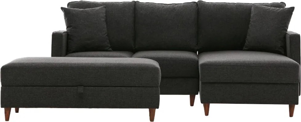 Corner Sofa Eva Right - Anthracite Anthracite
