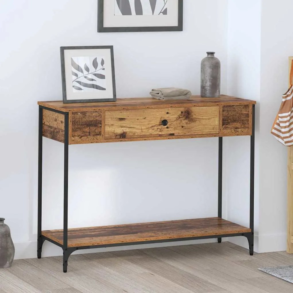 vidaXL Τραπέζι κονσόλας Other Παλαιό ξύλο 100 x 34.5 x 75 εκ.