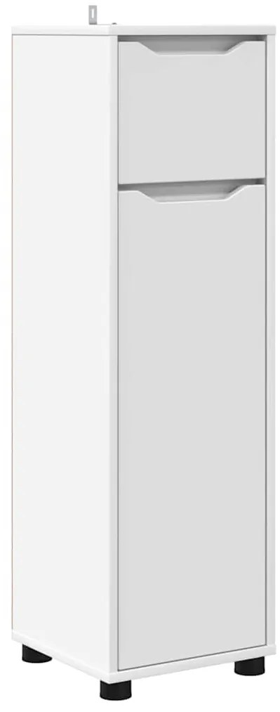 vidaXL Ντουλάπι Μπάνιου Λευκό 30,5 x 30 x 101 εκ Επεξεργασμένο ξύλο