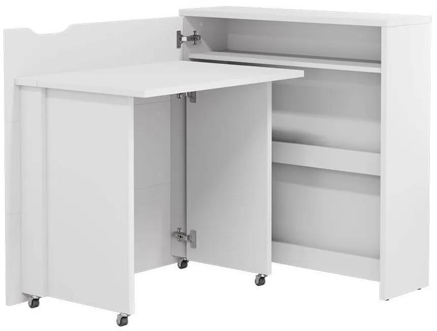 Γωνιακό τραπέζι γραφείου Concept Pro Lenart AH157, Γωνιακός, 93x112x90cm, 43 kg, Γυαλιστερό λευκό, Άσπρο | Epipla1.gr