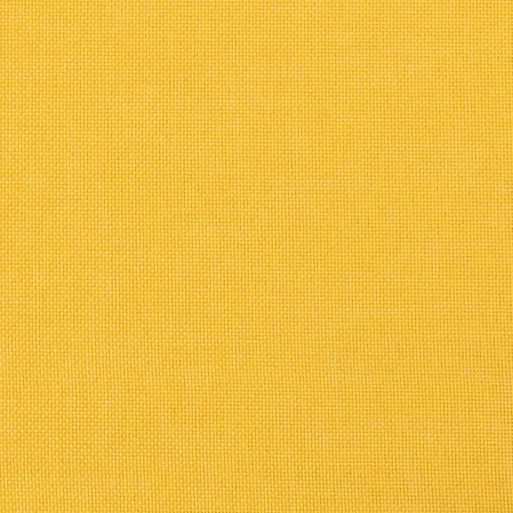 vidaXL Υποπόδιο Μουσταρδί&Πορτοκαλί 45x29,5x39 εκ Ύφασμα & Συνθ. Δέρμα