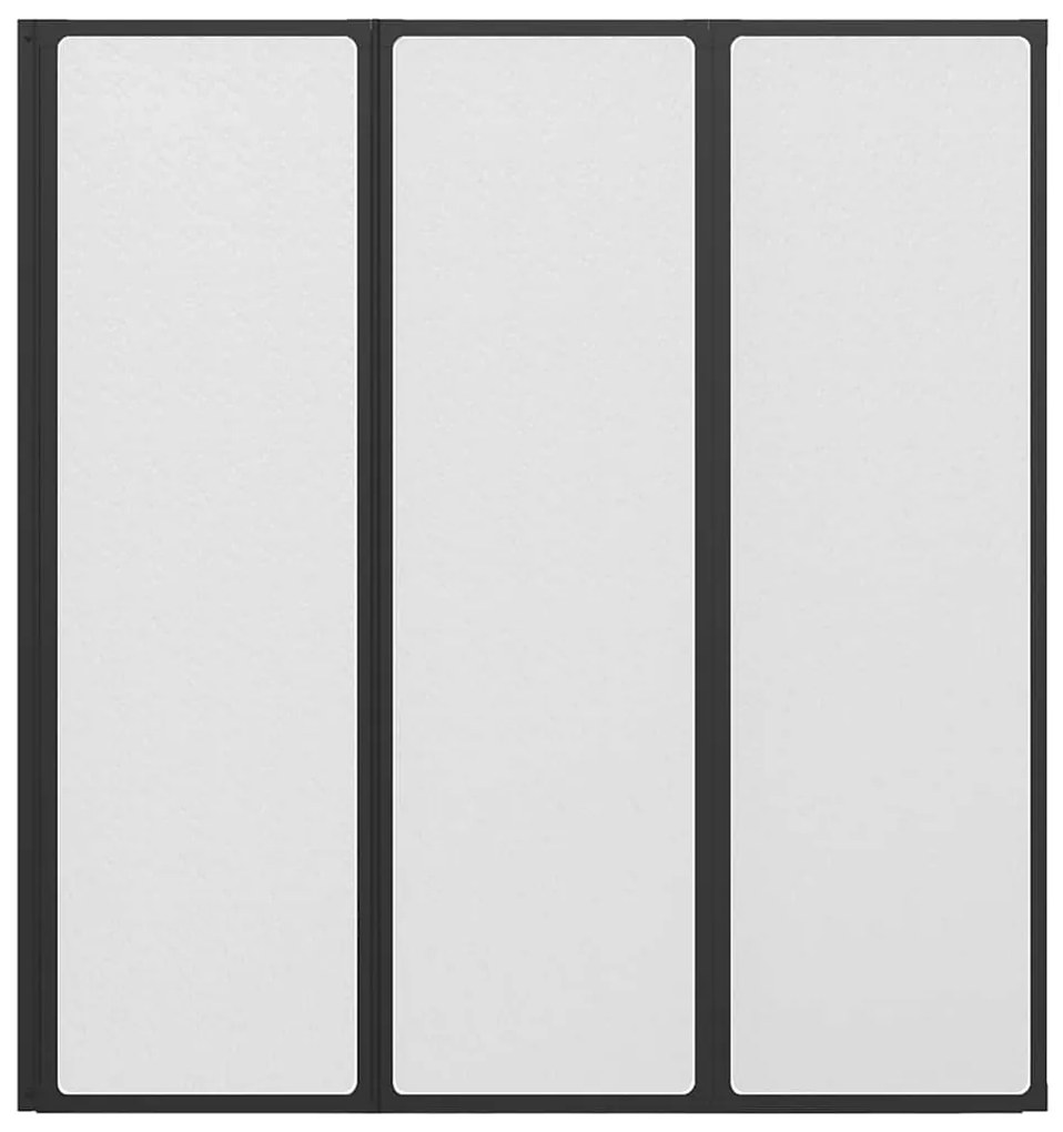 vidaXL Πτυσσόμενο Διαχωριστικό Μπανιέρας 141 x 132 cm 3 Πάνελ
