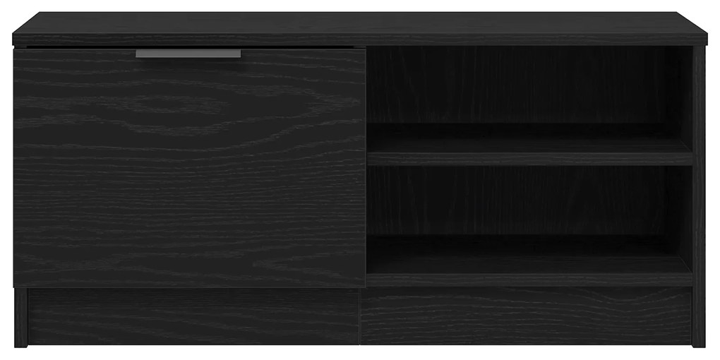 vidaXL Έπιπλο τηλεόρασης 2 τμχ Μαύρη Βελανιδιά 80x35x36,5 εκ Επεξεργασμένο ξύλο