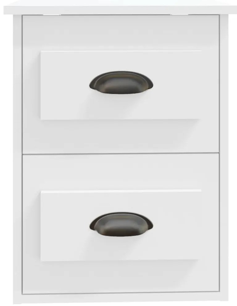 vidaXL Κομοδίνο Επιτοίχιο Λευκό 41,5 x 36 x 53 εκ.
