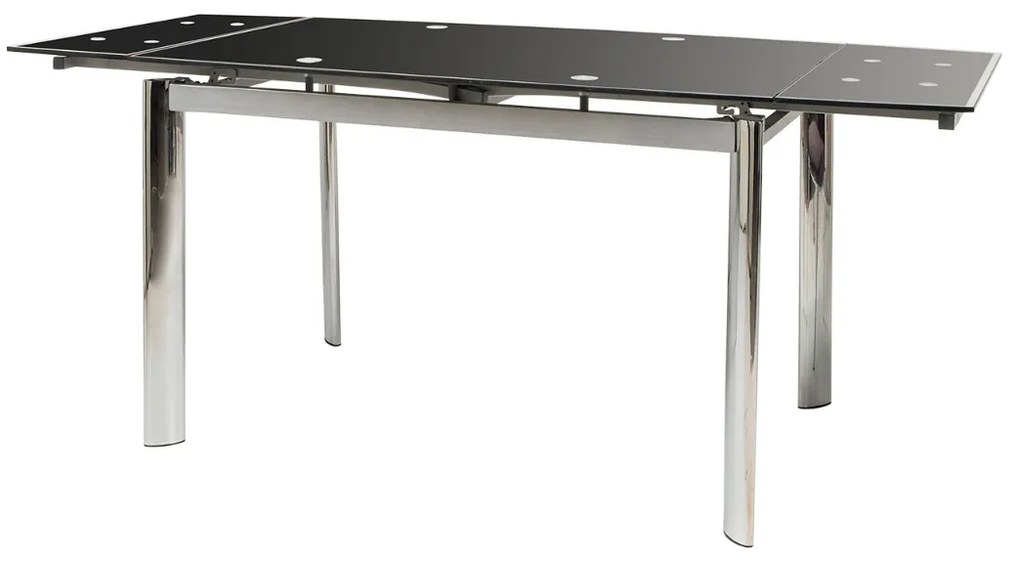 Τραπέζι Alpino Μαύρο 120(180) x 80 x 76