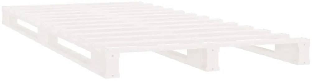 vidaXL Κρεβάτι Παλέτες Λευκό 90x190 Μασίφ Ξύλο Πεύκου Single