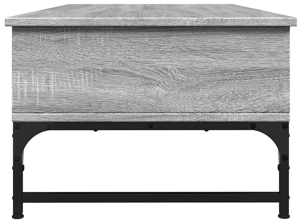 vidaXL Τραπεζάκι Σαλονιού Γκρι Sonoma 100x50x35 εκ. Επεξ. Ξύλο/Μέταλλο