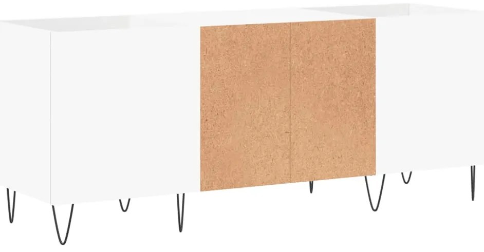 vidaXL Δισκοθήκη Λευκή 121 x 38 x 48 εκ. Επεξεργασμένο Ξύλο