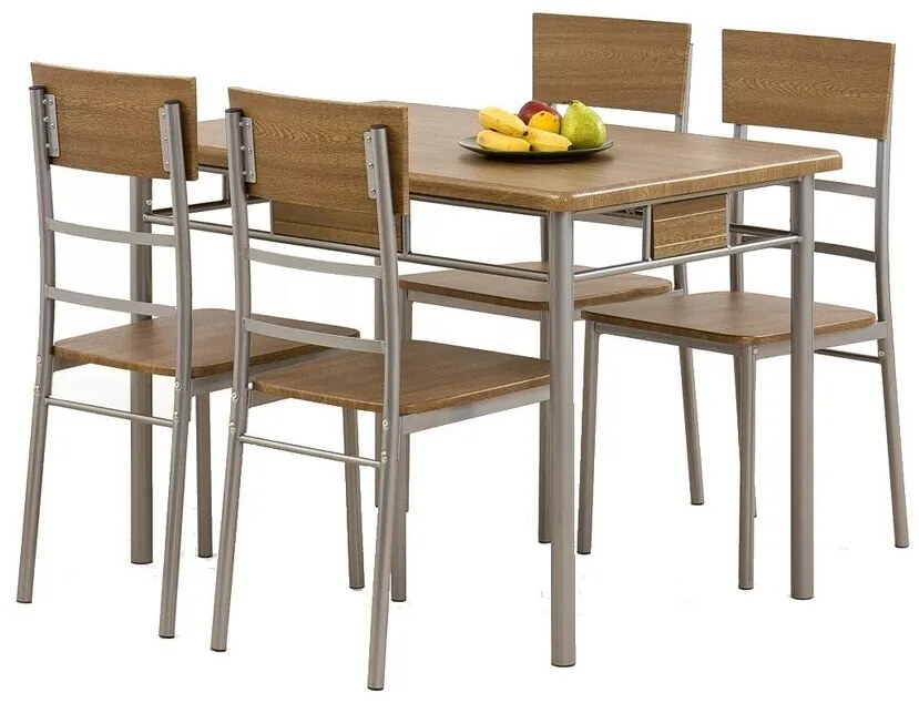 Σετ τραπεζαρίας Houston 129, 76x70x110cm, 38 kg, Αριθμός θέσεων: 4, Γωνιακό | Epipla1.gr