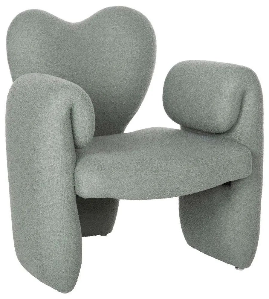 Πολυθρόνα Hartt HM9777.07 84x74x87cm Με Ύφασμα Teddy Mint Fabric