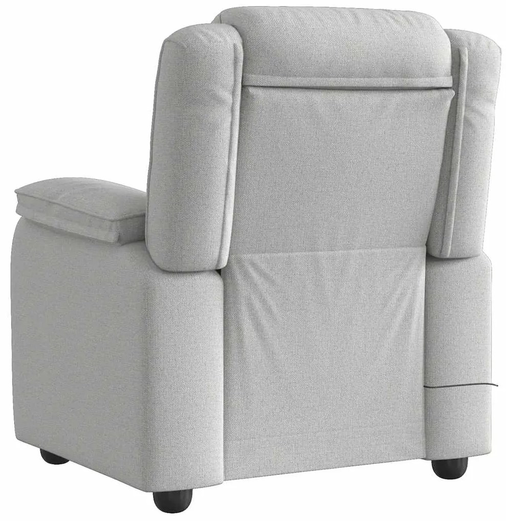 vidaXL καρέκλα ανάκλισης μασάζ Cloud Grey Fabric