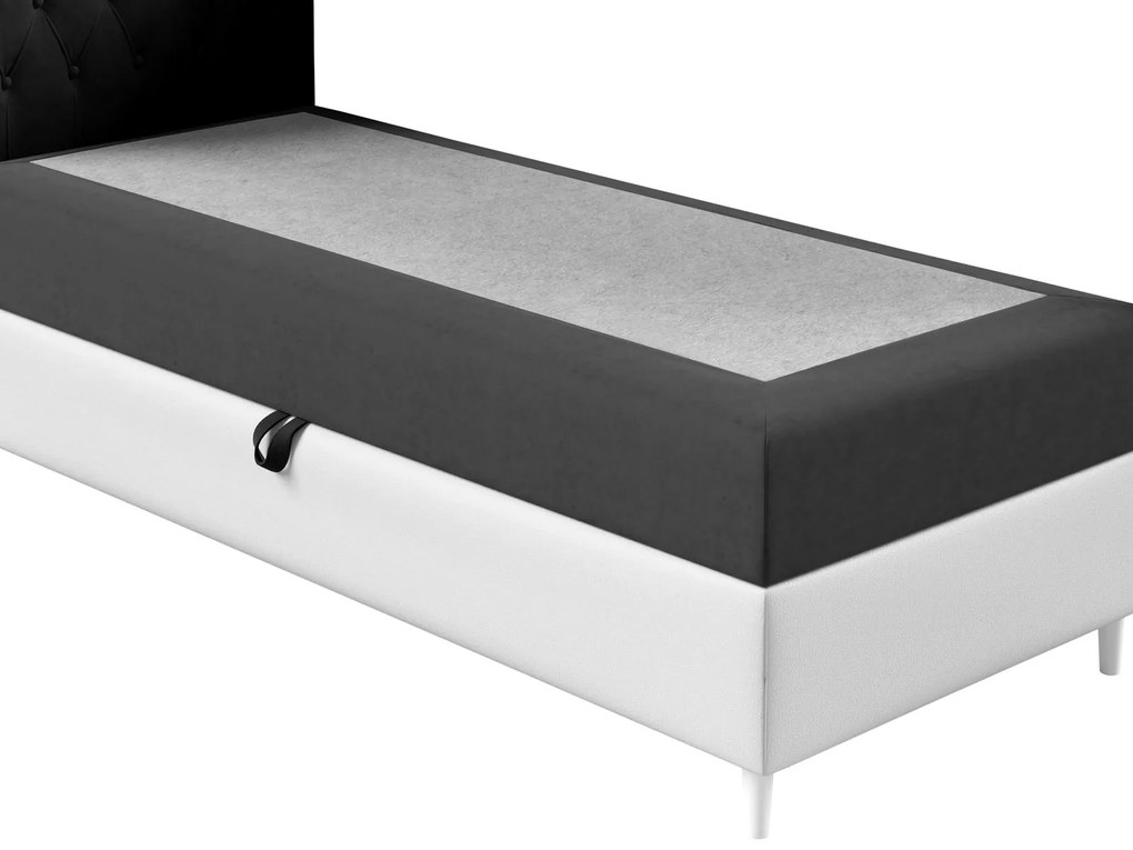 Επενδυμένο κρεβάτι Junior Filip I-Mauro-Μήκος: 100 εκ.-Deksia