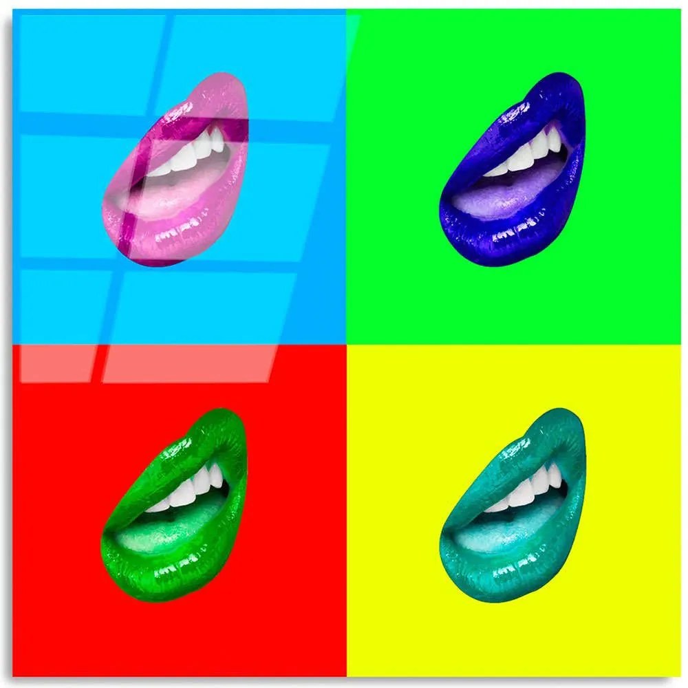 Πίνακας Γυάλινος 123BZM2335 50x50cm Multi Wallity Square Γυαλί