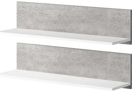 Σετ 2 ράφια Selki light-Leuko - Gkri