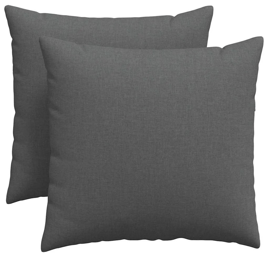 vidaXL Μαξιλάρι Καναπέ 2 pcs Σκούρο Γκρι 50 x 50 cm ύφασμα