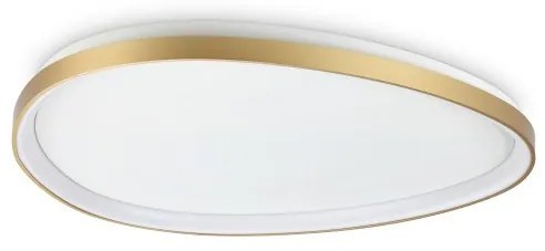 Πλαφονιέρα Φωτιστικό Οροφής LED 42W Ορείχαλκος 2700Κ Gemini 341514 Ideal Lux 341514