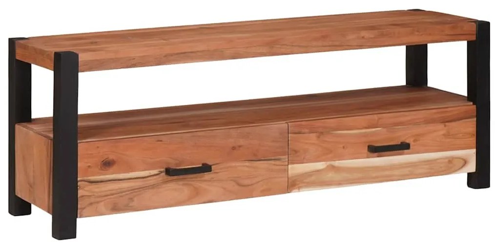 vidaXL Ντουλάπι TV με συρτάρι Καφέ 110 x 30 x 40 cm Μασίφ ξύλο ακακίας