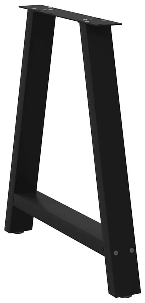 vidaXL Πόδια Τραπεζαρίας σε Σχήμα Α, 2 τεμ. Μαύρο, Ατσάλι 80x(72-73) εκ.
