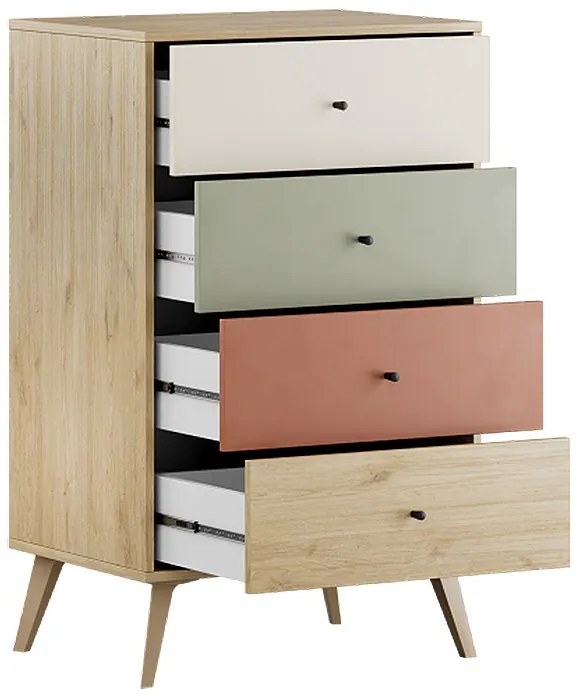 Συρταριέρα Terra Megapap χρώμα florida oak 60x44x100εκ.