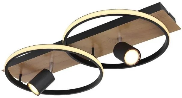 Πλαφονιέρα Φωτιστικό Οροφής LED 36W Μαύρο Danny 2020Lm 67309-36 Globo Lighting-67309-36-Μαύρο 67309-36