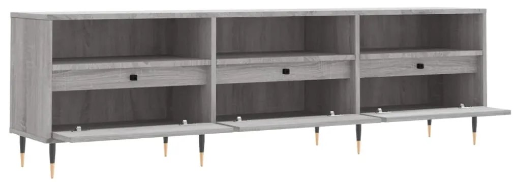 vidaXL Έπιπλο Τηλεόρασης Γκρι Sonoma 150x30x44,5 εκ. από Επεξεργ. Ξύλο