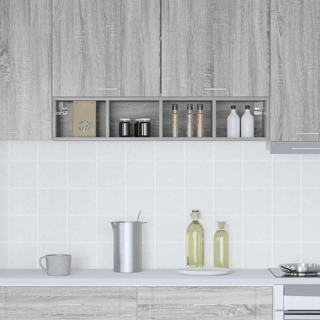 vidaXL Κρεμαστό ντουλάπι Γκρίζο Σονομα 20 x 29,5 x 100 εκ.