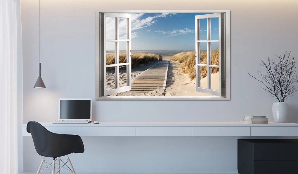 Πίνακας - Window: View of the Beach 120x80