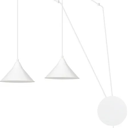 Κρεμαστό Φωτιστικό Οροφής 2xE27 Ατσάλι ABRAMO Made in Poland Emibig-159/2-Λευκό 159/2