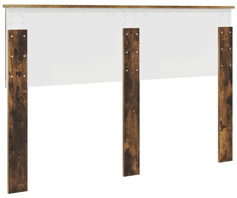 vidaXL Κεφαλάρι με κεφαλάρι Καπνιστό Δρύς 140 cm Επεξεργασμένο ξύλο