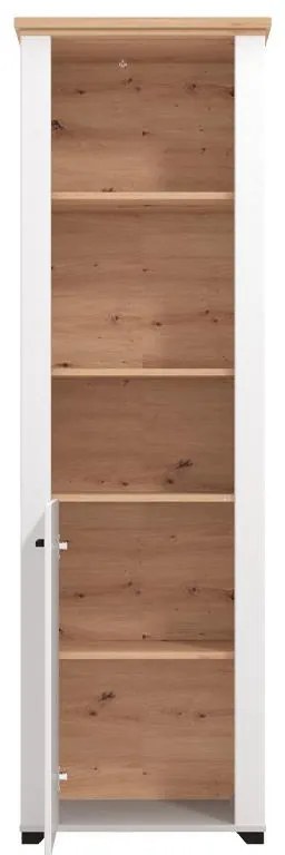 Βιτρίνα Valencia POP 1K Λευκό - Artisan Oak - Λευκό Μάτ 60.5*41*194.5 εκ. 60.5x41x194.5 εκ.