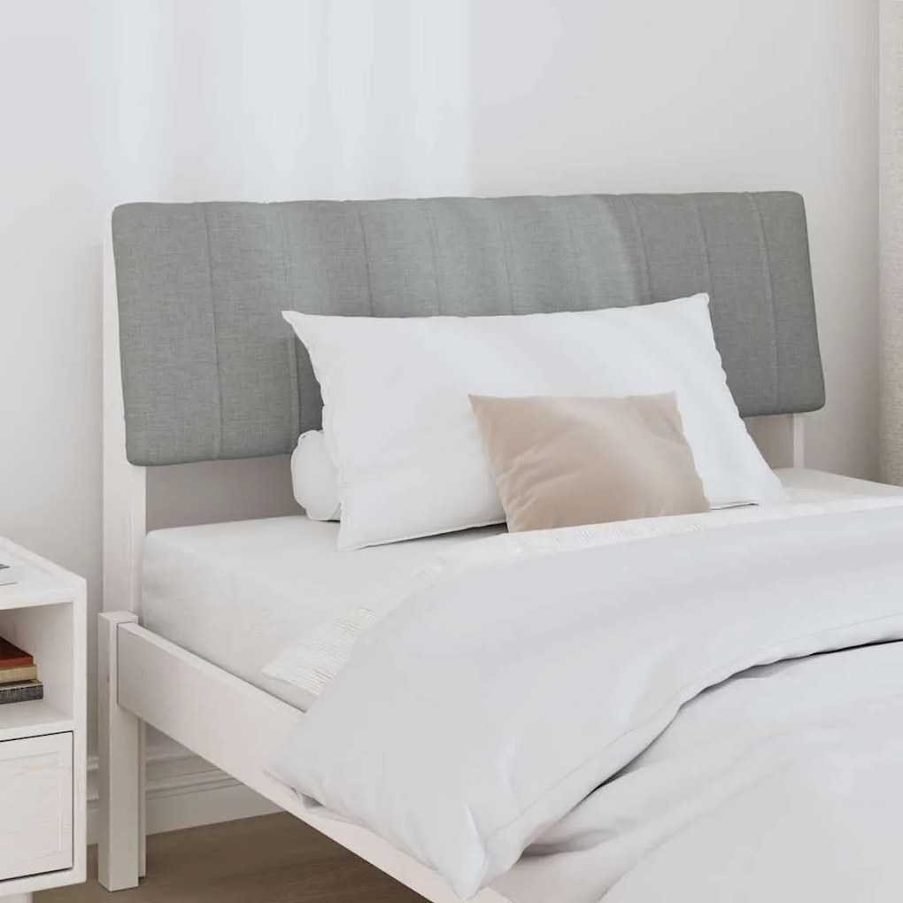vidaXL Ταπετσαρισμένο κεφαλάρι Ανοιχτό γκρι 100 cm