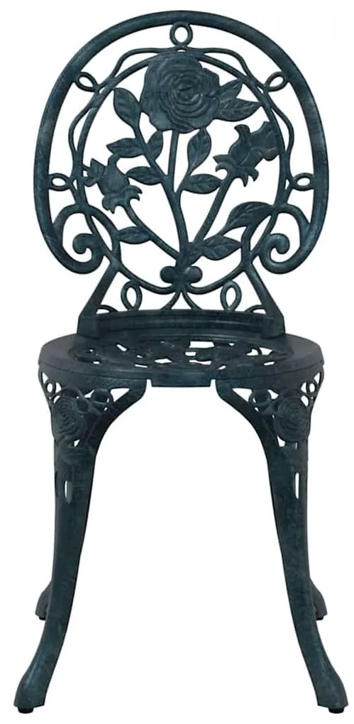 vidaXL Σετ Μπιστρό Κήπου 3 pcs Πράσινο Αλουμίνιο