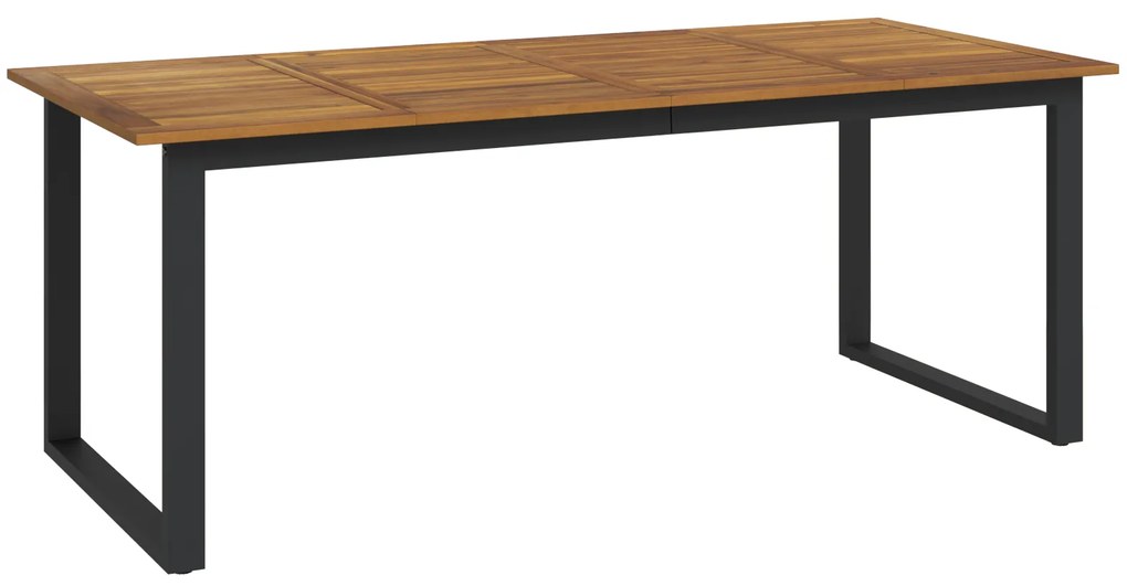 vidaXL Σετ Καθιστικού Κήπου 9 pcs Μπεζ 200 x 90 x 75 cm Μέταλλο & Ξύλο