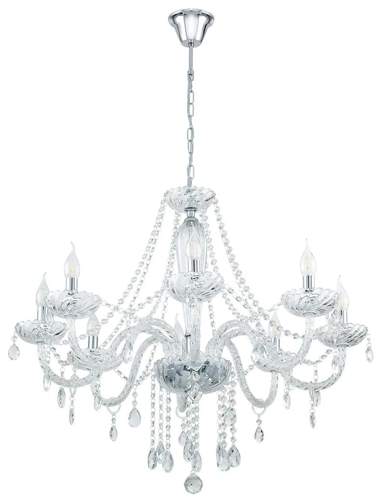 Φωτιστικό Οροφής Basilano 1 39101 Clear Eglo Metal, Glass