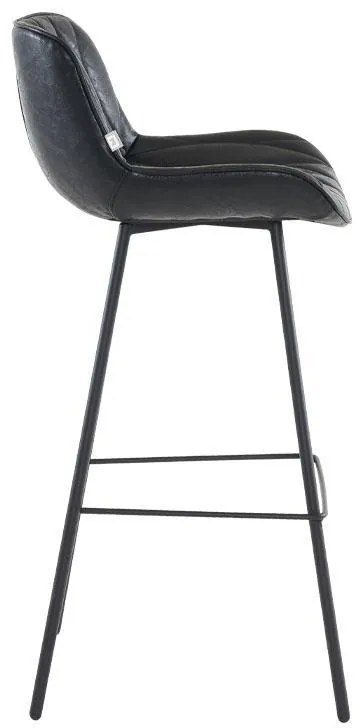 Σκαμπό Μπάρ FL2033 Fylliana Καφέ - Aνθρακί - Μαύρο 48x50x101 εκ. 2αδα