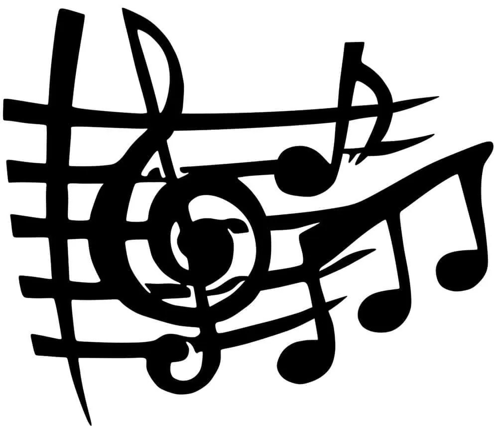 Διακοσμητικό Τοίχου Musical 899SKL2565 58x70cm Black Wallity Μέταλλο