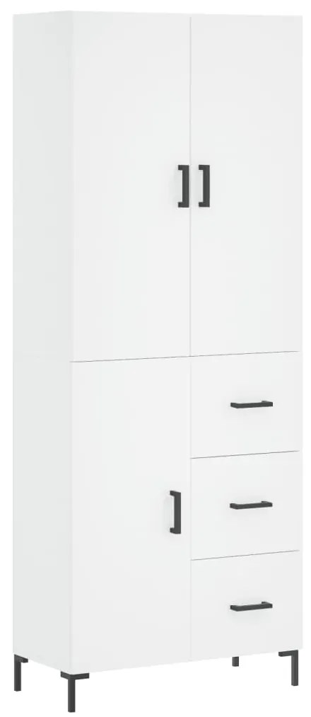 vidaXL Ντουλάπι Λευκό 69,5x34x180 εκ. από Επεξεργασμένο Ξύλο