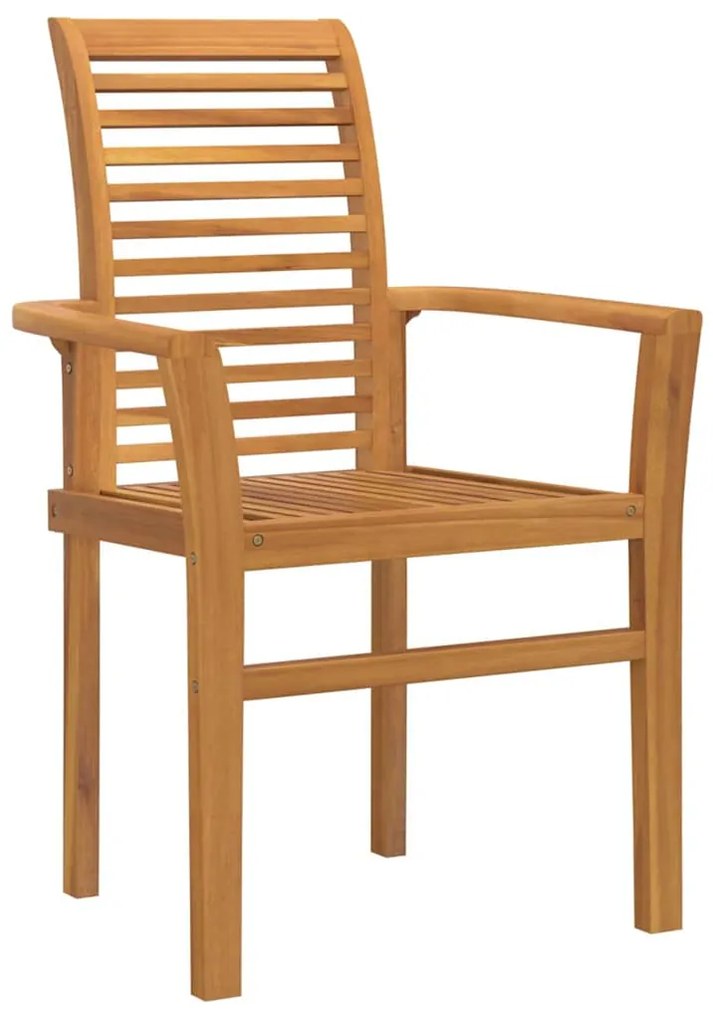 vidaXL Σέτ φαγητού για κήπο 7 pcs Καφέ Μασίφ ξύλο teak