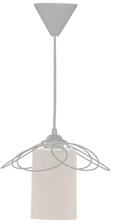 Ceiling light PWL-1056 E27 in white color D20x65cm 20x20x65 εκ.