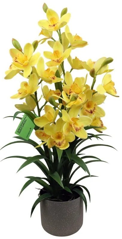 Supergreens Τεχνητό Φυτό Ορχιδέα "Cymbidium Orchid" Κίτρινο 80 εκ.