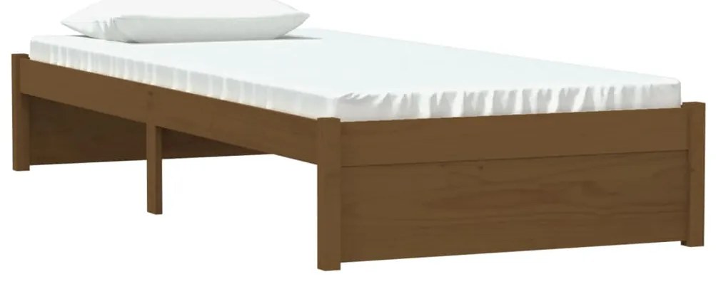 vidaXL Πλαίσιο Κρεβατιού Μελί 75x190 εκ. Ξύλο Πεύκου Small Single