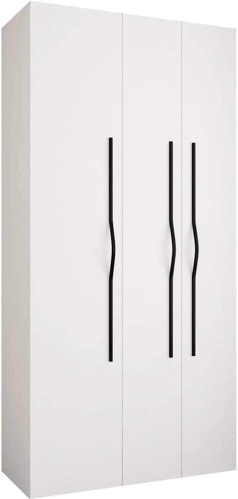 Ντουλάπα Como II 120 Τρίφυλλη-Λευκό - Μαύρο