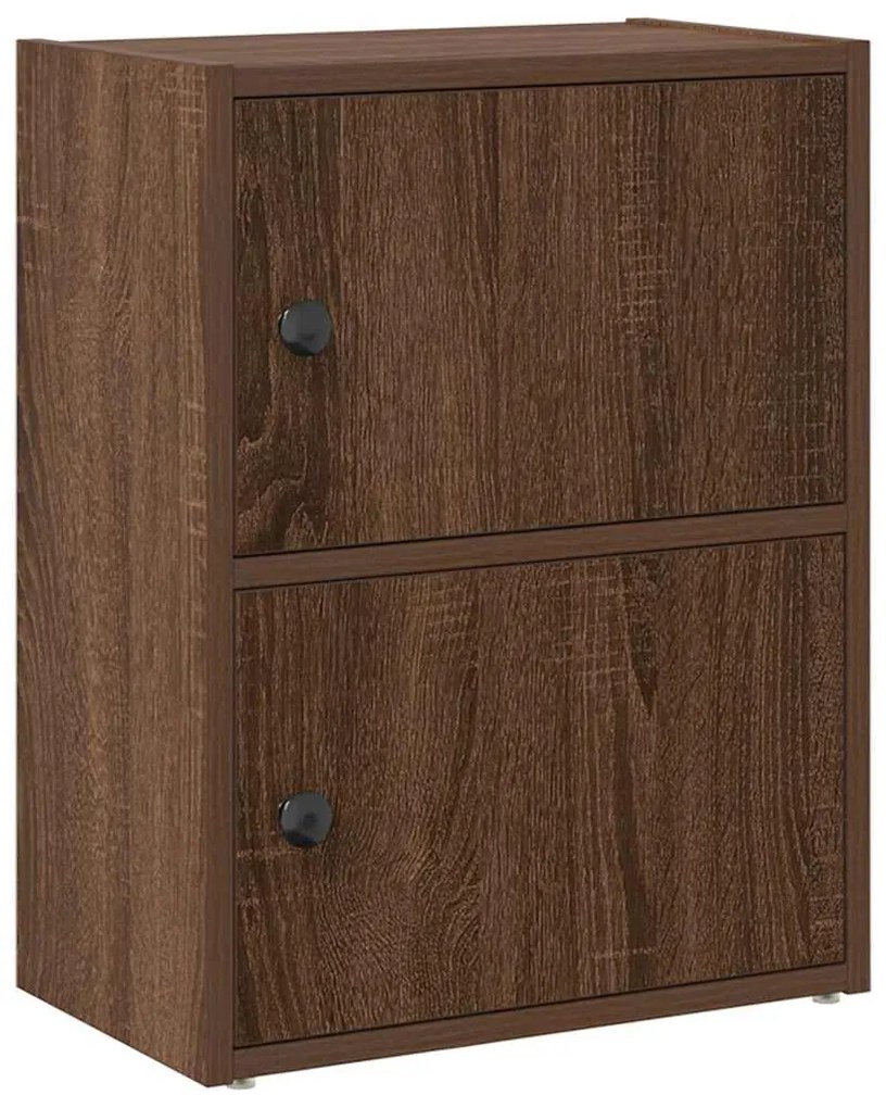 Βιβλιοθήκη Καφέ Δρυς 40x24x52 εκ. από Επεξεργασμένο Ξύλο - Καφέ