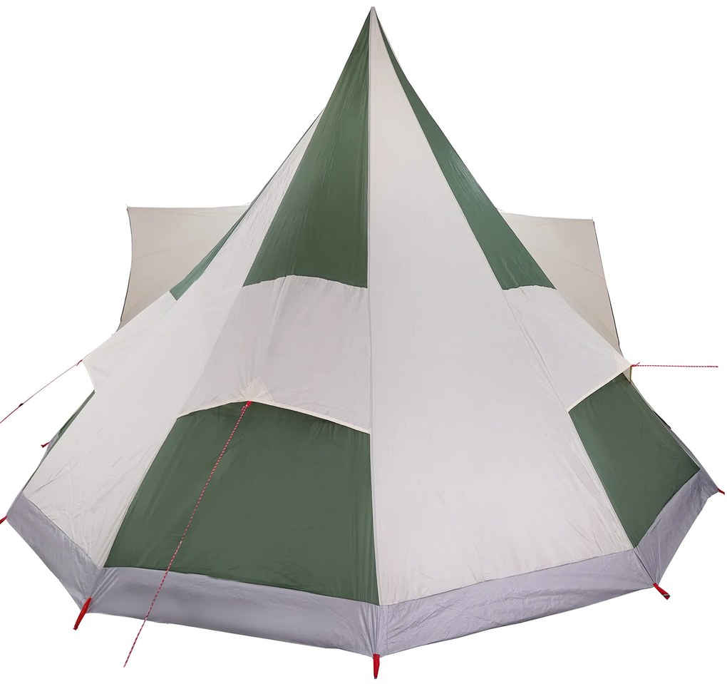 vidaXL Οικογενειακή Τέντα Tipi Πράσινη Waterproof για 12 Άτομα